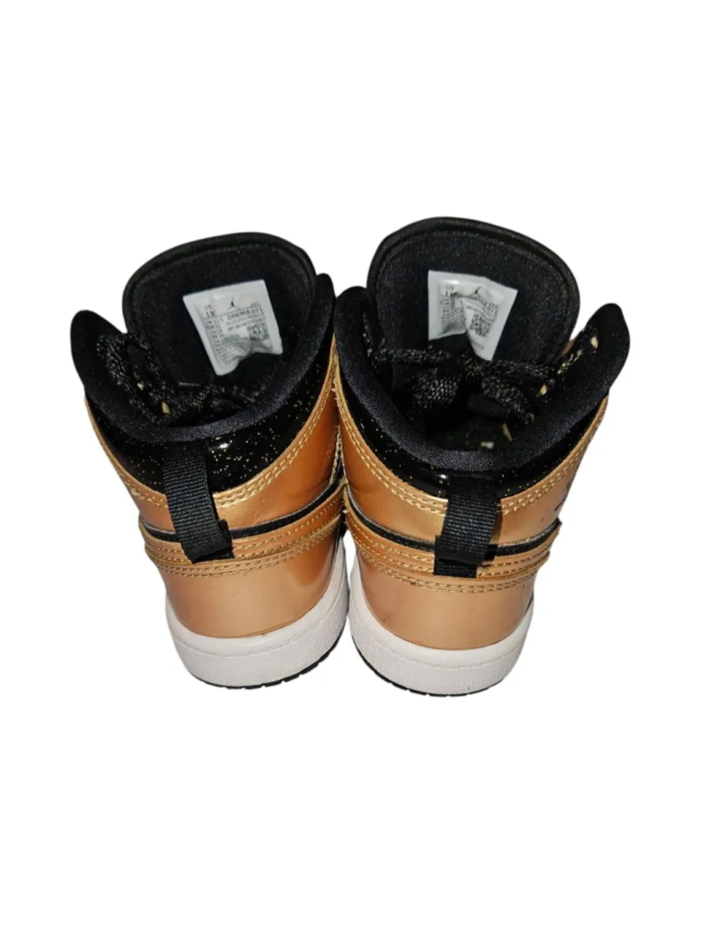 Nike Air Jordan 1 Mid SE Black/Metallic Gold-White PS Size 13c DR6968-071